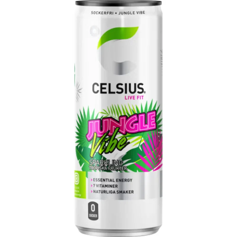 Celsius Jungle Vibe Energidryck Burk - Jungle Vibe Energy Drink 35.5cl