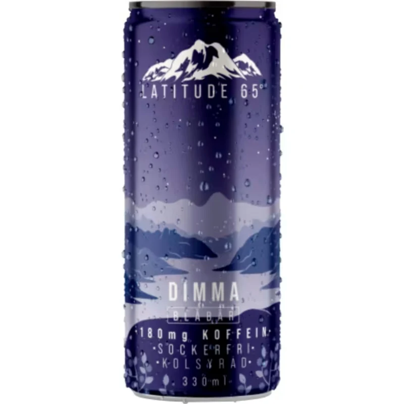 Latitude 65 Dimma Energidryck Burk - Blueberry Energy Drink 33cl