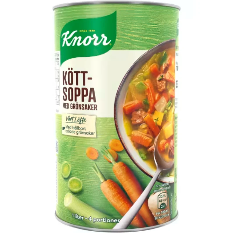 Knorr Köttsoppa med Grönsaker 4 Port - Beef and Vegetable Soup 540g