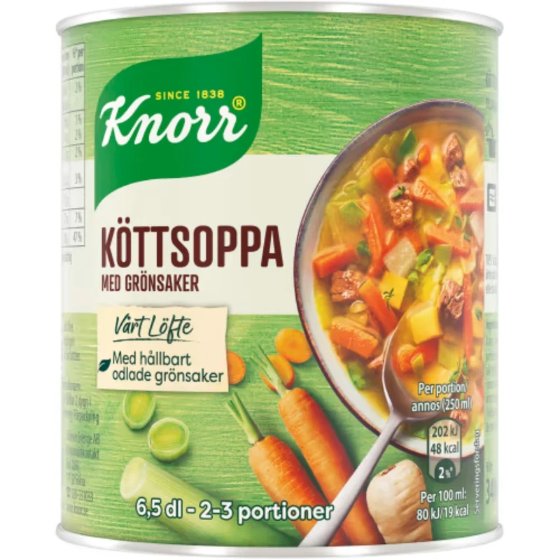 Knorr Köttsoppa med Grönsaker 2-3 Port - Beef and Vegetable Soup 340g