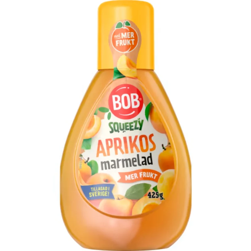 Bob Aprikos Marmelad Squeezy - Squeezy Apricot Marmalade 425g