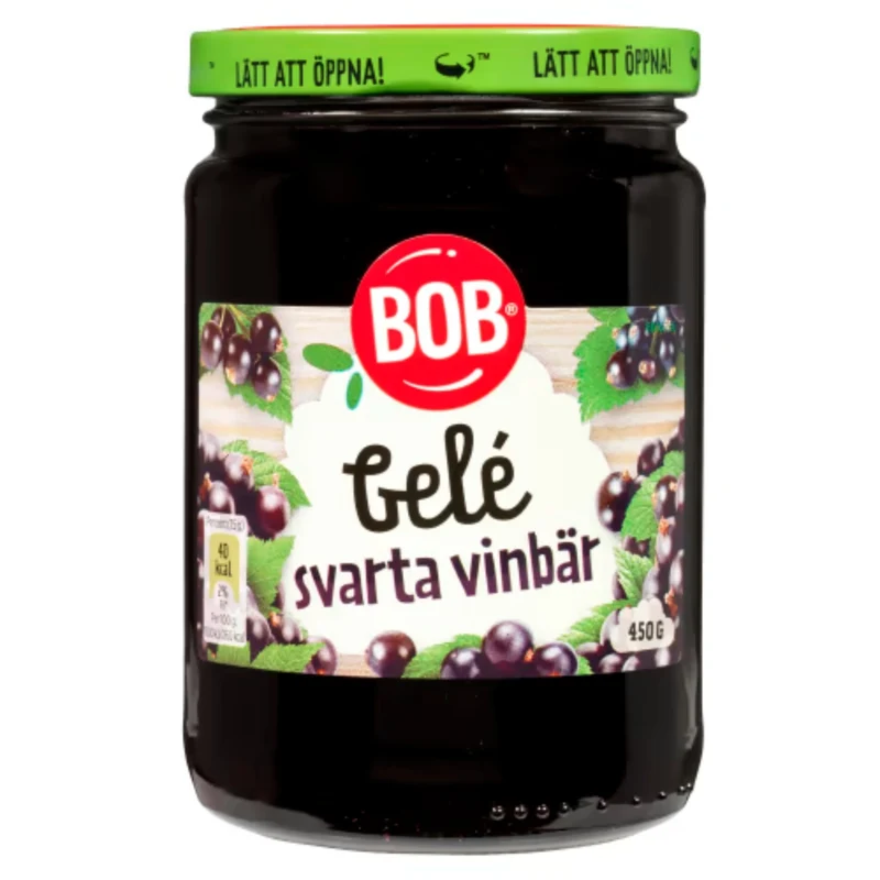 Bob Svarta Vinbär Gelé - Blackcurrant Jelly 450g