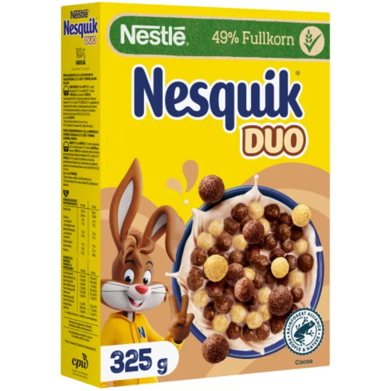 Nestlé Nesquik Duo Cereal Puffar - Chocolate & White Chocolate Cereal 325g