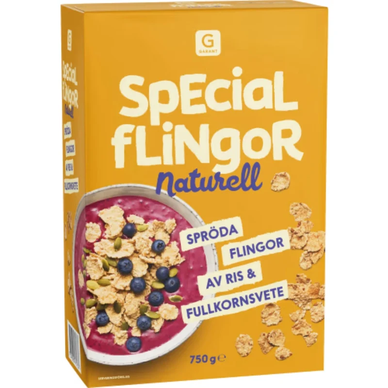 Garant Specialflingor Naturell - Whole Grain & Rice Cereal 750g