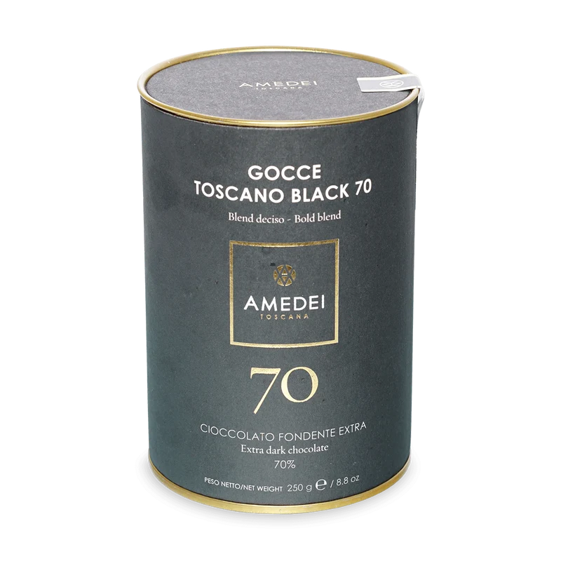 Amedei Gocce Toscano Black (Dark Chocolate) Chips 70%