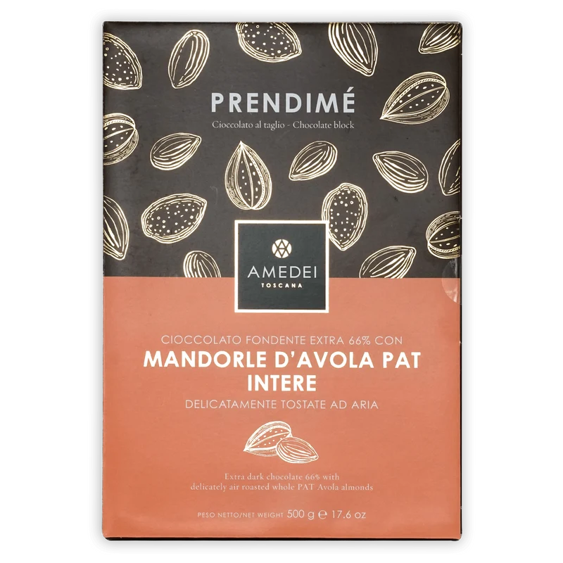 Amedei Prendimé Dark Chocolate w/ Almonds 66% (500g)