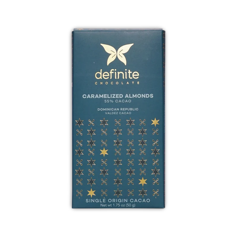 Definite Cashew Milk Chocolate w/ Caramelized Almonds & Spices 55%