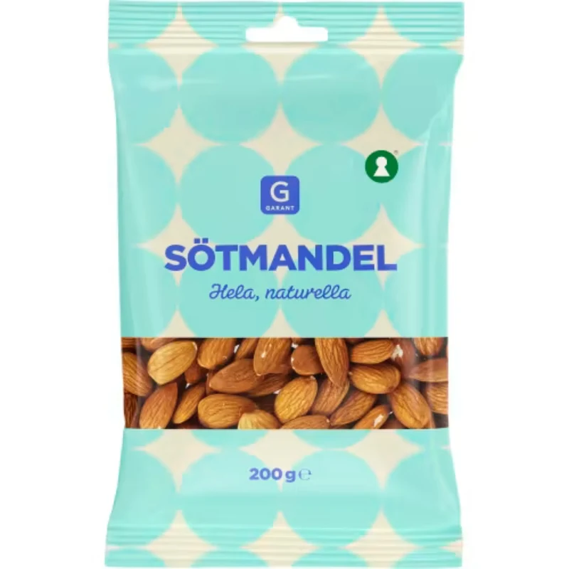 Garant Sötmandel Hela Naturella - Almonds 200g