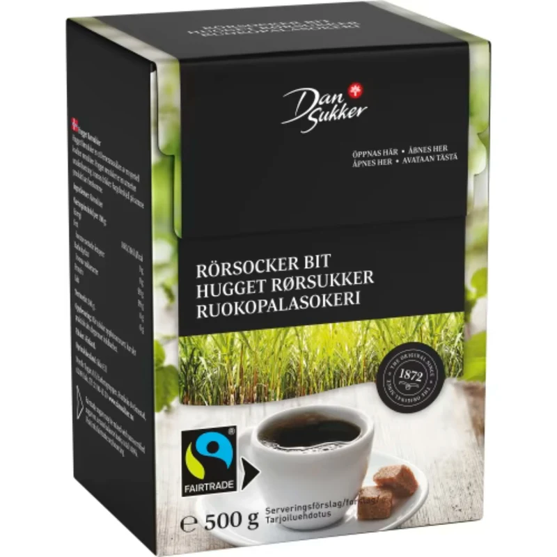 Dansukker Rörsocker Bit - Cane Sugar 500g
