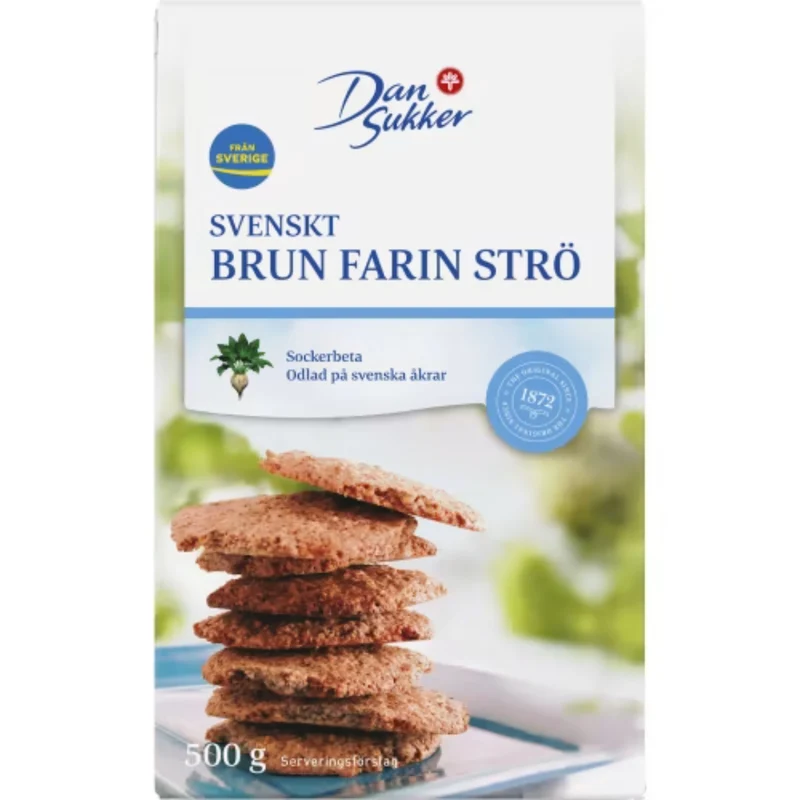 Dansukker Brun Farin Strö - Brown Sugar Crystals 500g