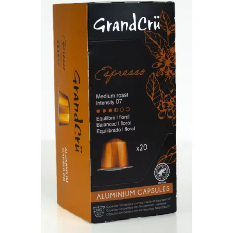 Grand Cru Espresso Kaffekapslar - Espresso Coffee Capsules 20p