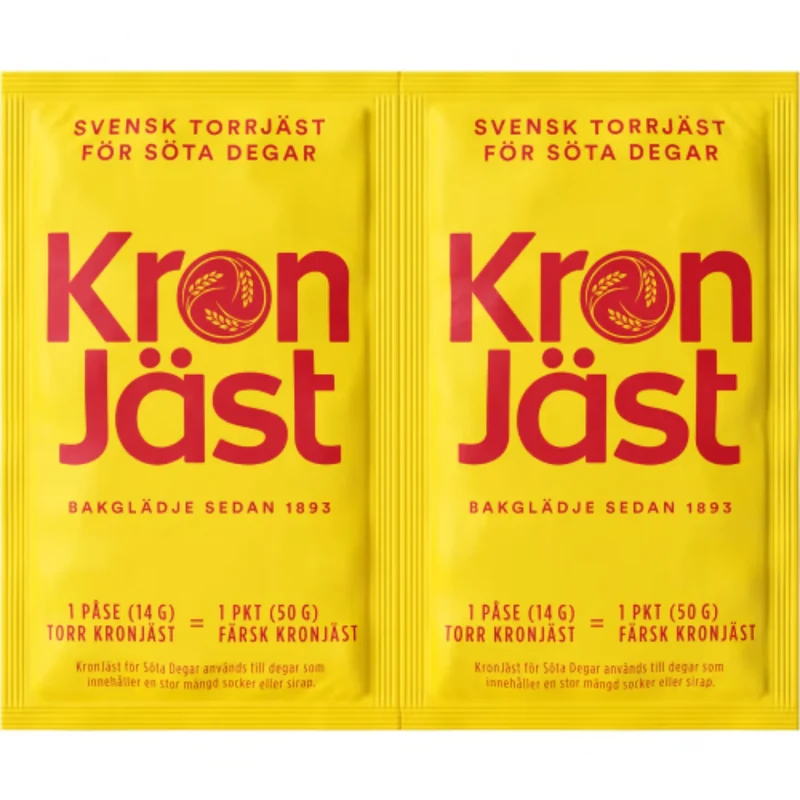 Kronjäst Torrjäst Söta Degar - Dried Yeast for Sweet Doughs 2x14g