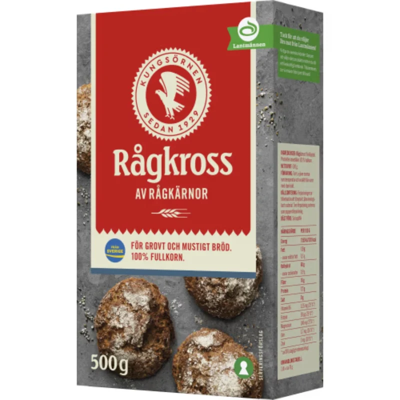 Kungsörnen Rågkross - Crushed Rye 500g