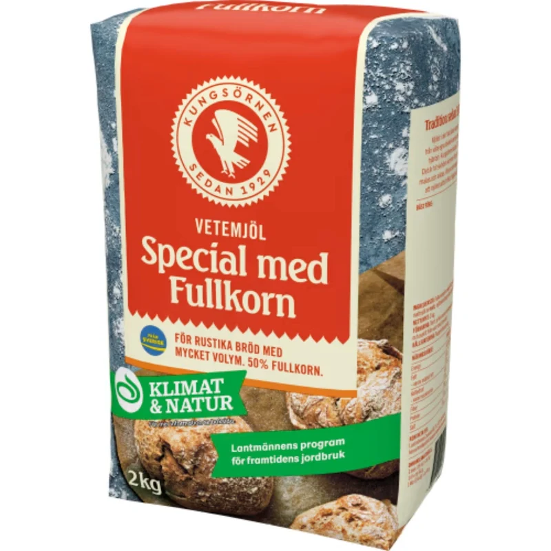 Kungsörnen Vetemjöl Special med Fullkorn - Wheat Flour Special Wholegrain 2kg
