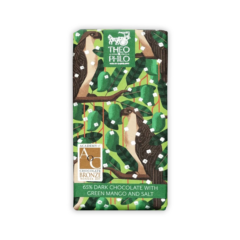 Theo & Philo Dark Chocolate w/ Green Mango & Salt 65%