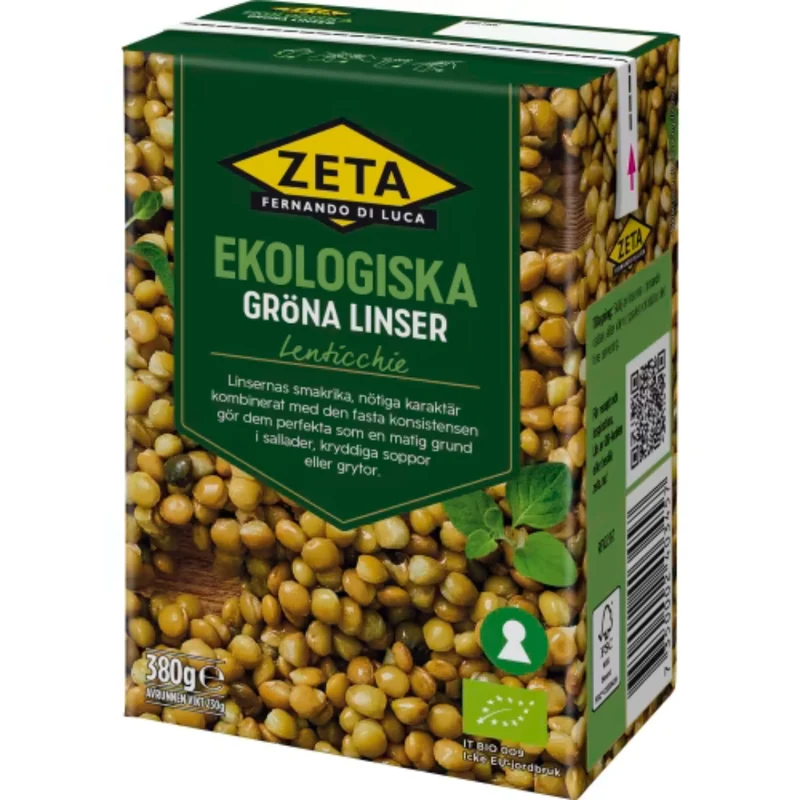 Zeta Gröna Linser Ekologiska - Organic Lentils 380g