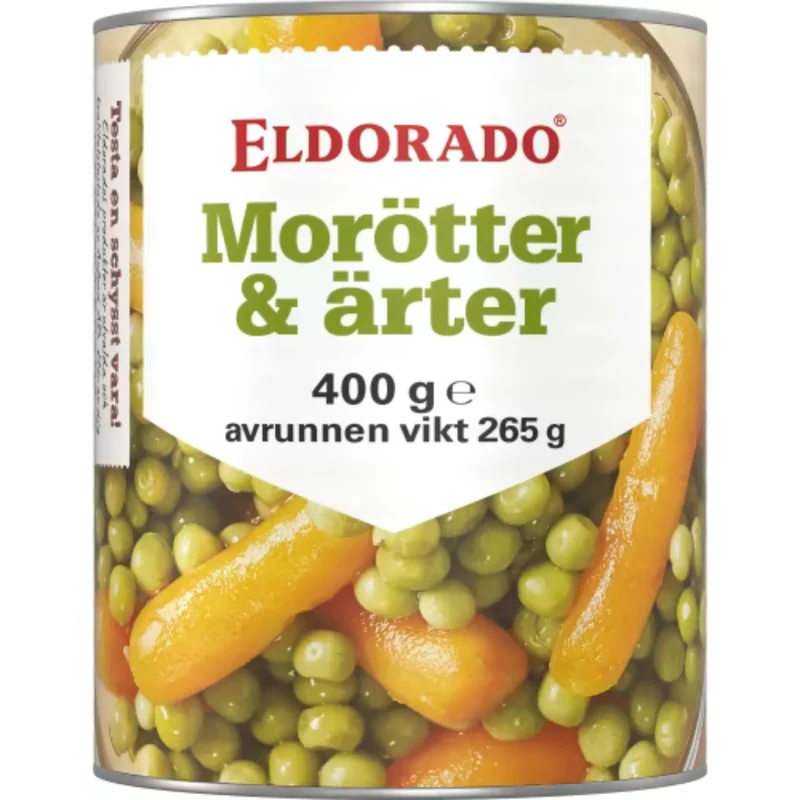 Eldorado Morötter Ärter Hela - Whole Carrots and Peas 400g