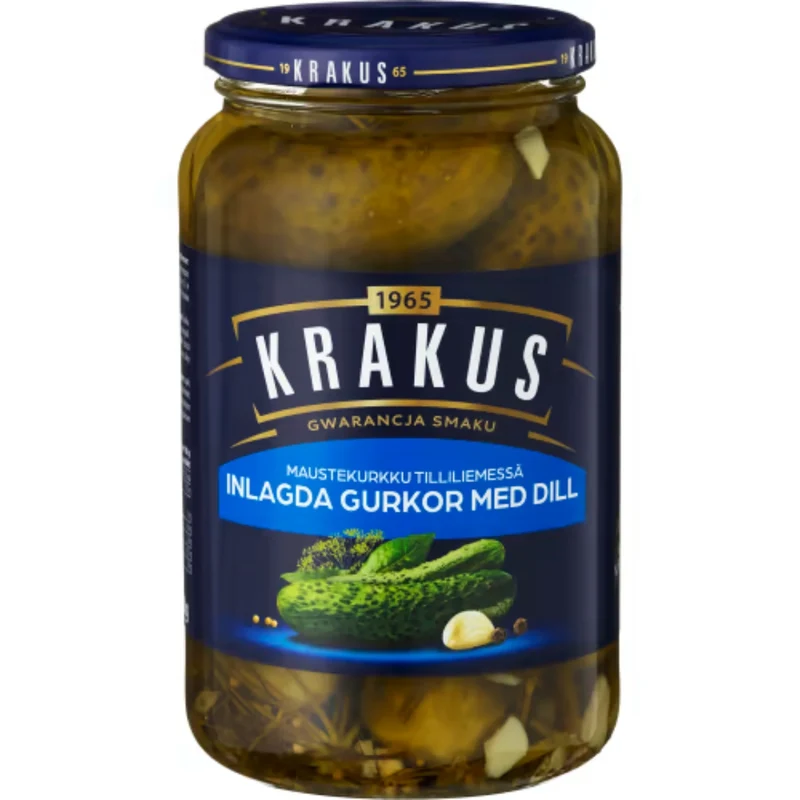 Krakus Gurka med Dill - Pickled Cucumber with Dill 920g