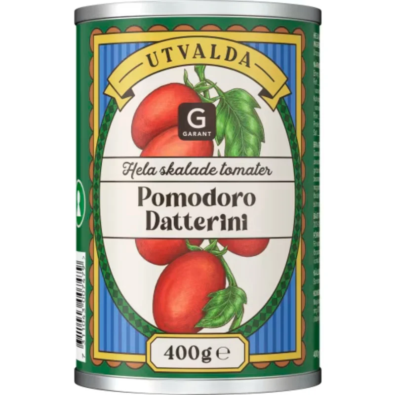 Garant Datterini Tomater - Whole Peeled Pomodoro Datterini Tomatoes 400g
