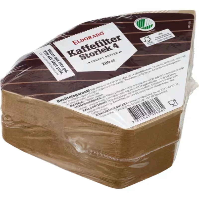 Eldorado Kaffefilter 1x4 - Coffee Filters 200p