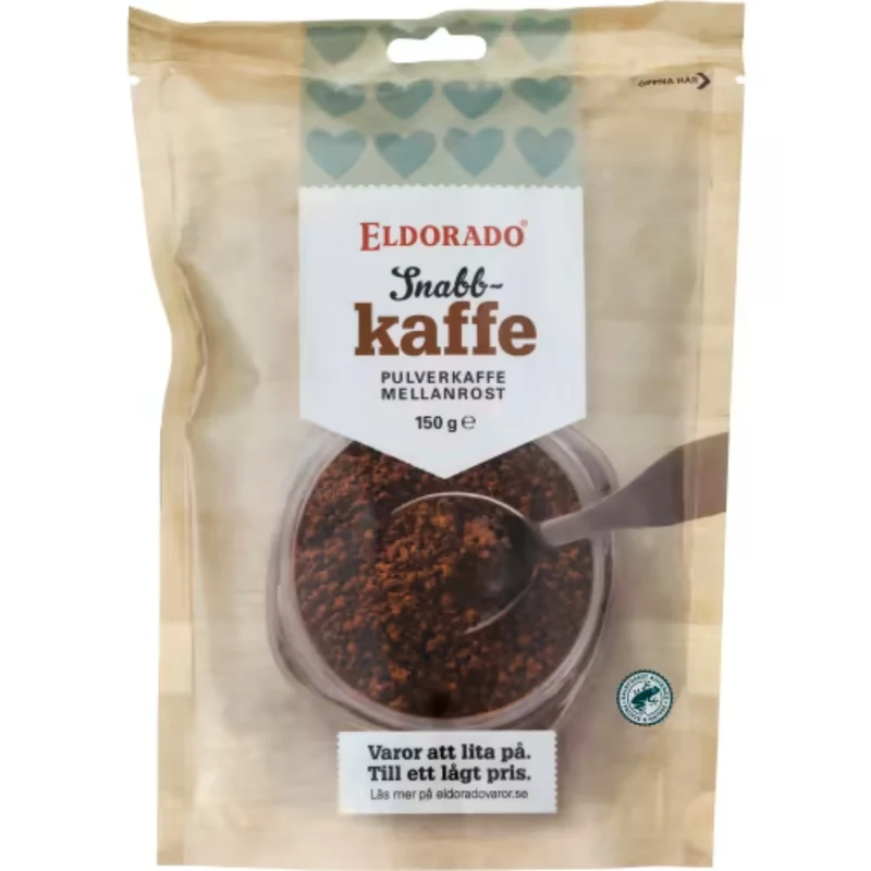 Eldorado Snabbkaffe Mellanrost Refill - Instant Coffee Medium Roast 150g