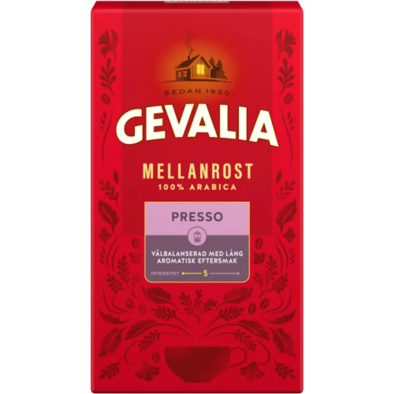 Gevalia Presso Mellanrost Presskaffe - Medium Roast Coffee 450g