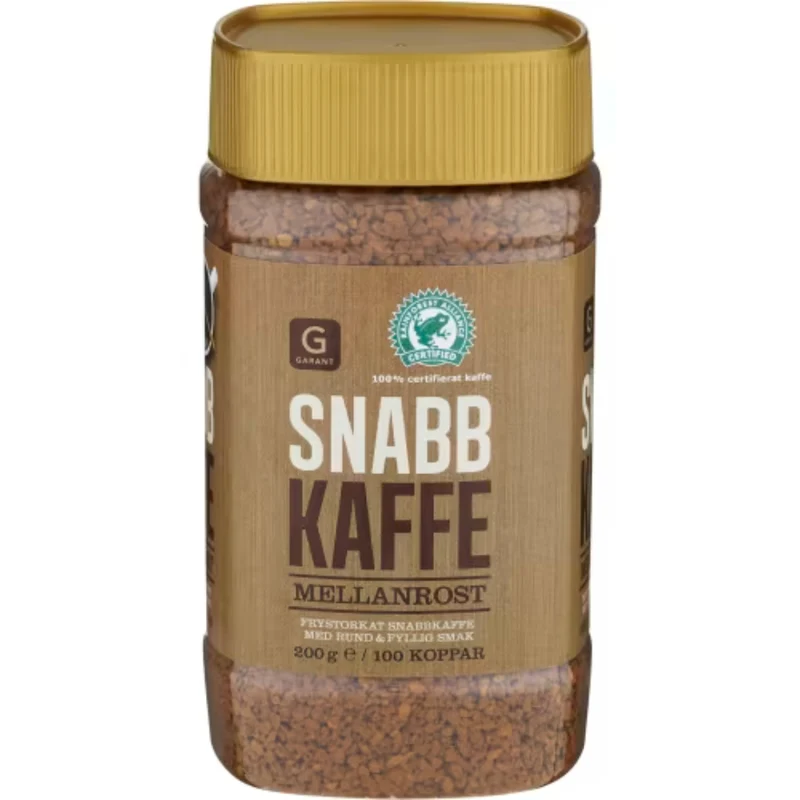 Garant Snabbkaffe Mellanrost - Medium Roast Instant Coffee 200g