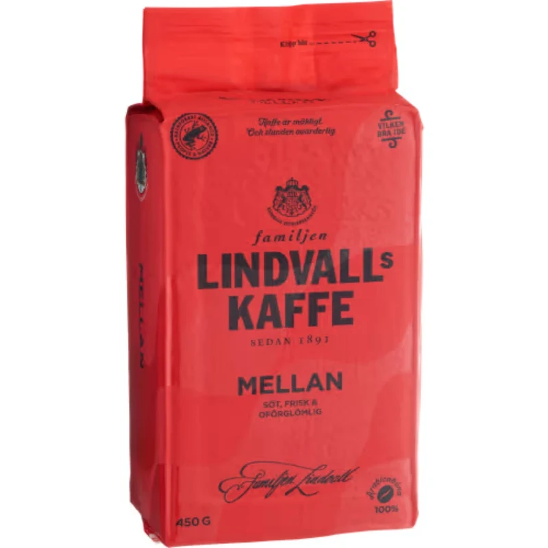 Lindvalls Mellanrost Bryggkaffe - Medium Roast Filter Coffee 450g