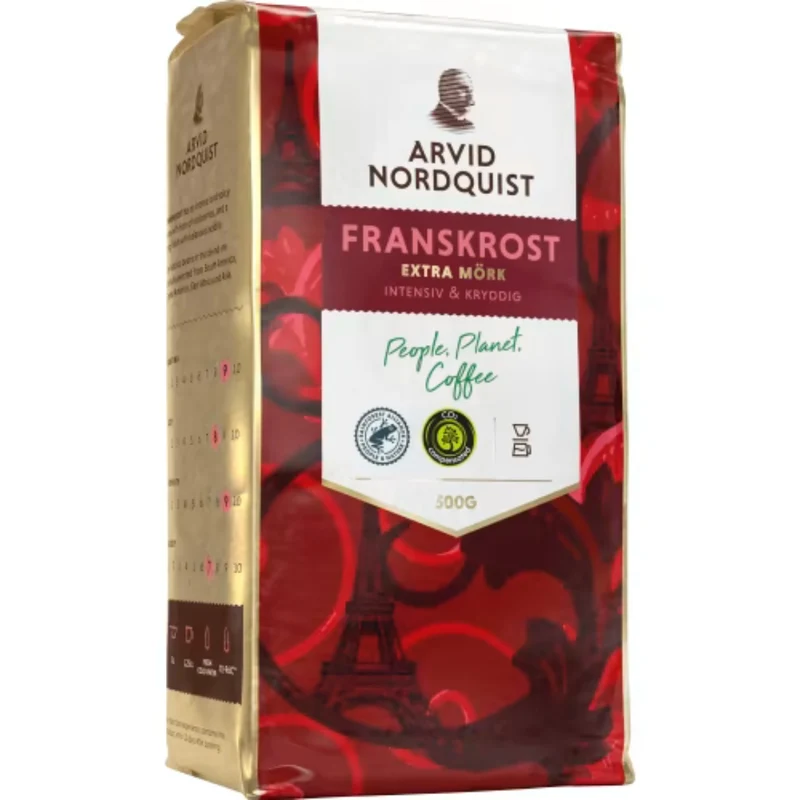 Arvid nordquist Franskrost - Extra Dark Roast with Spicy Flavor and Notes of Red Berries 500g