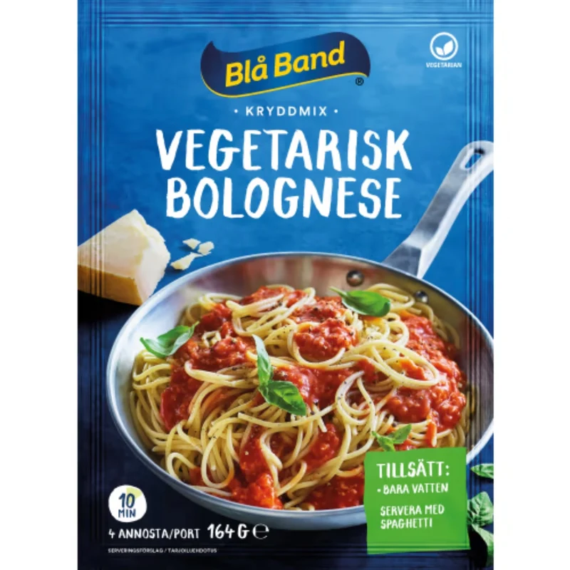 Blå Band Bolognese Vegetarisk Kryddmix/4 Port - Bolognese Spice Mix 164g