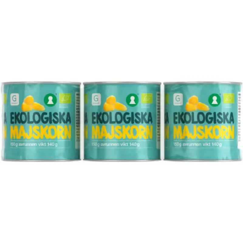 Garant Eko Majskorn Ekologiska 3-pack - Organic Corn Kernels 450g