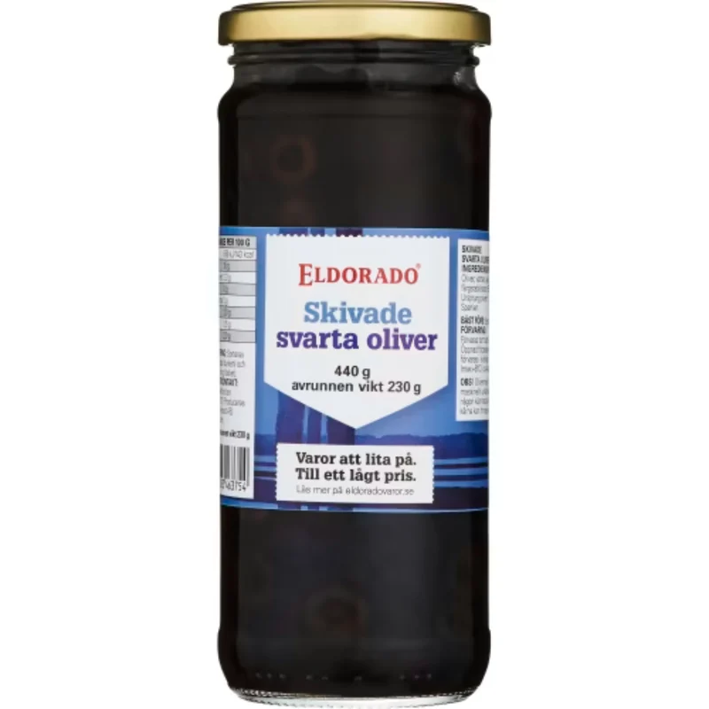 Eldorado Skivade Oliver Svarta - Sliced Black Olives 440g