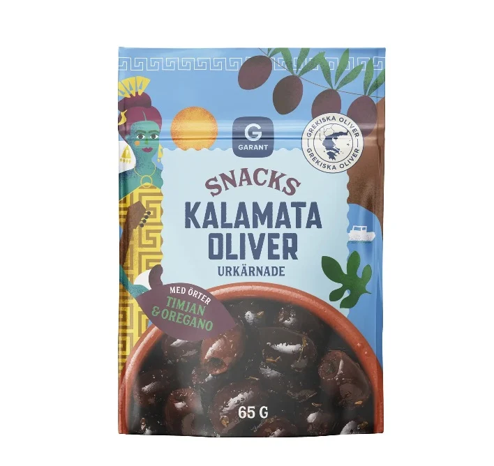 Garant Kalamata Snacksoliver - Greek Quality Olives 65g