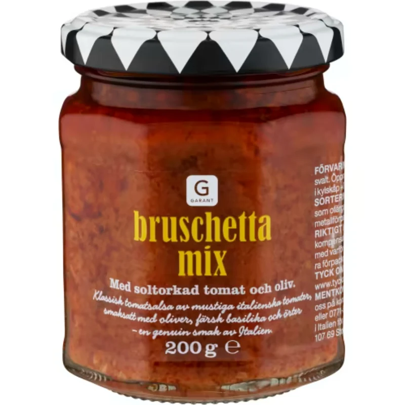 Garant Bruschettamix - Bruschetta Mix with Sun-Dried Tomato & Olive 200g