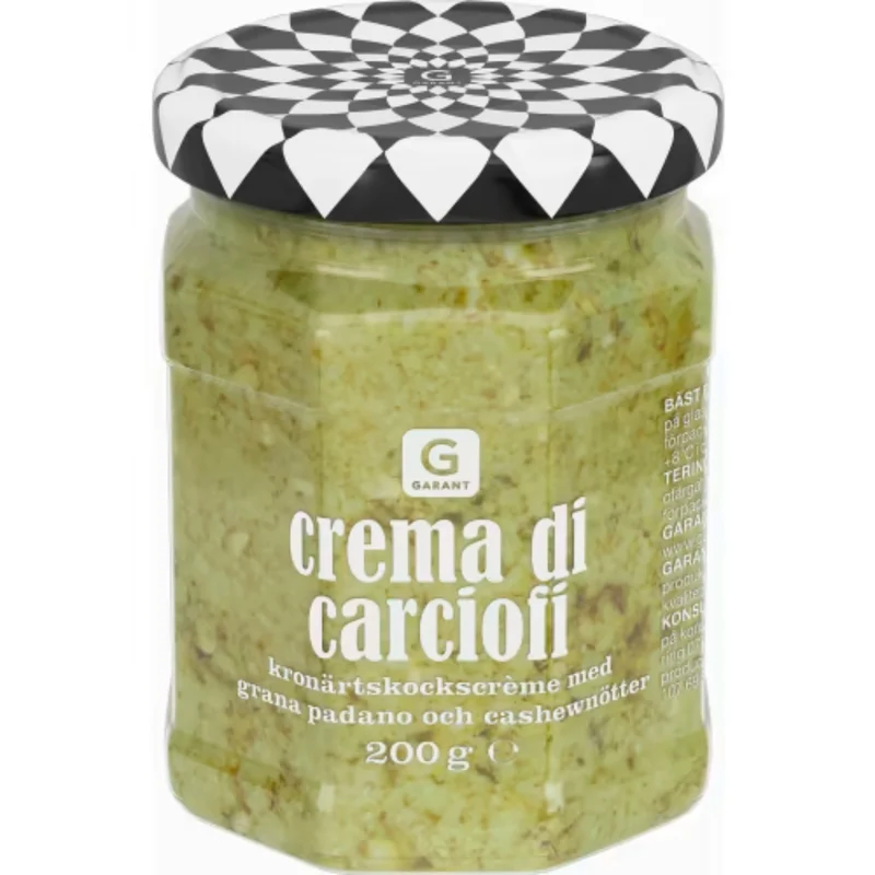 Garant Crema Carciofi Kronärtskockscrème - Artichoke Cream with Grana Padano & Cashew Nuts 200g