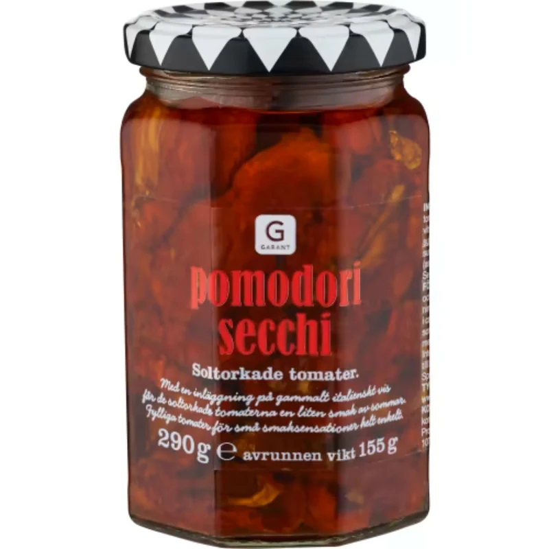 Garant Pomodori Secchi Soltorkade Tomater - Sun-Dried Tomatoes 290g