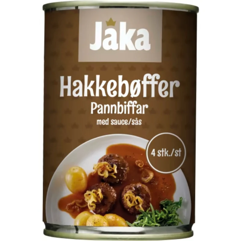 Jaka Pannbiff i Sås - Pan-Fried Beef Patties in Sauce 410g