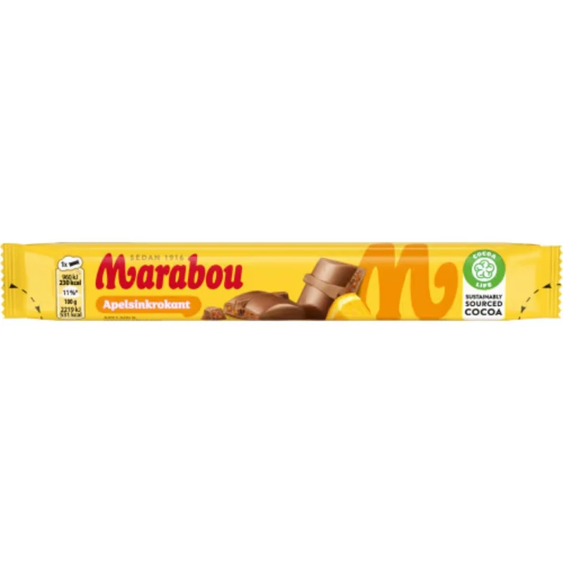 Marabou Apelsinkrokant - Orange Milk Chocolate bar 43g