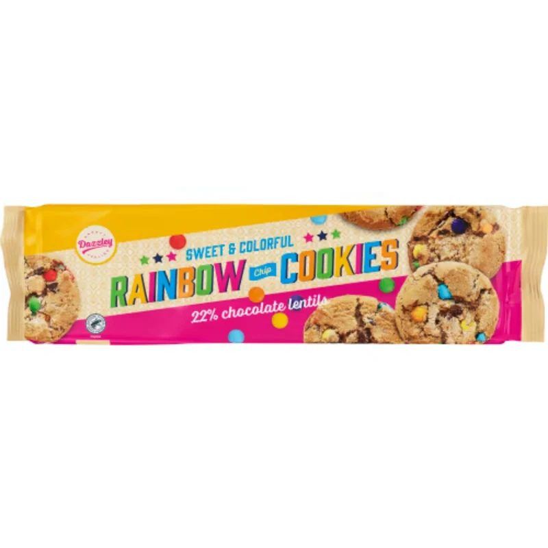Dazzley Rainbow Cookies - Cookies with colorful chocolate candies 150g