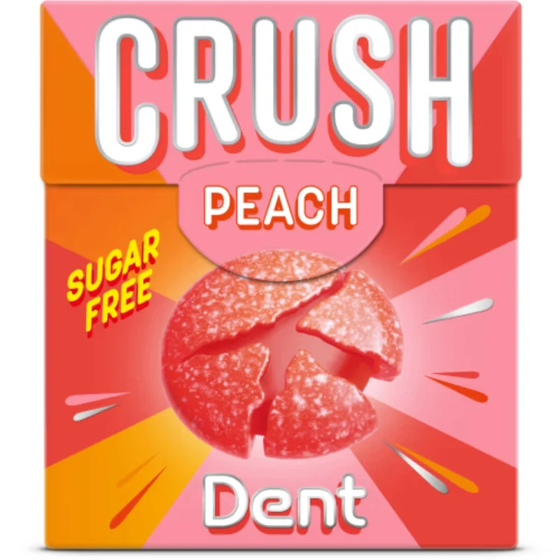 Dent Crush Peach - Sugar-Free Chewing Pastilles with Peach Flavour 25g