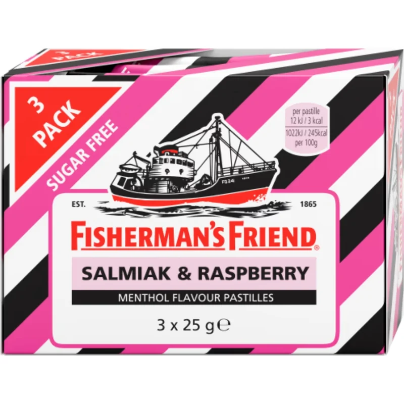 Fishermans Friend Salmiak & Raspberry Sockerfri - Salmiak & Raspberry Sugar Free Lozenges 3p/25g