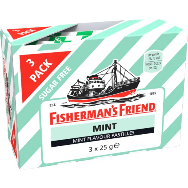 Fisherman's Friend Mint Halstablett - Mint Lozenges 3p/25g