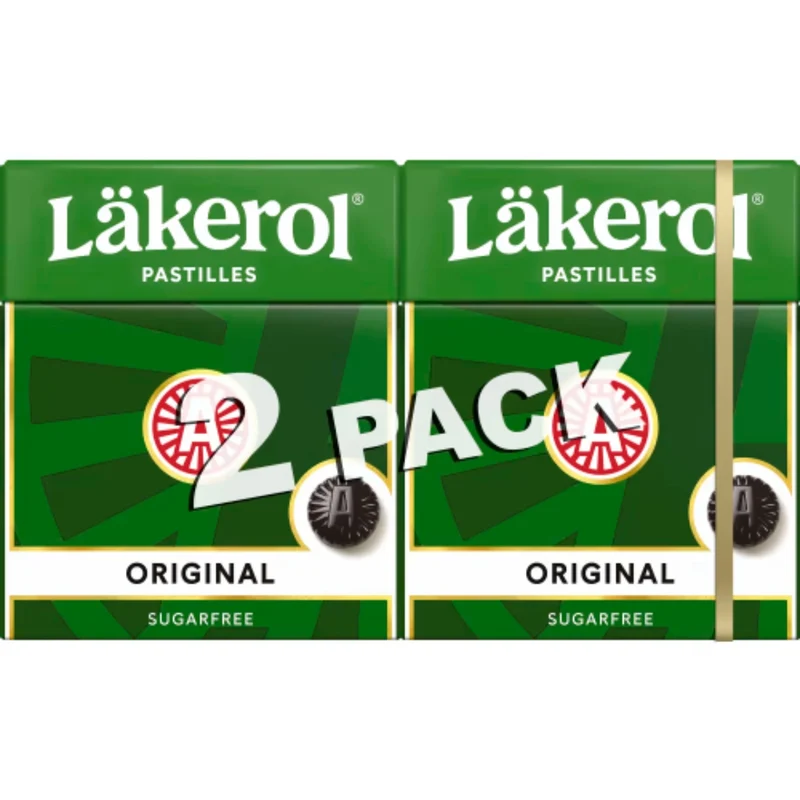 Läkerol Original 2-pack – Liqourice & Menthol Pastilles 2p/50g