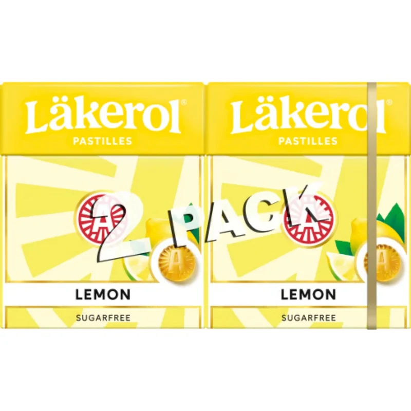 Läkerol Lemon - Sugar-Free Lemon-Flavored Pastilles 2p/50g