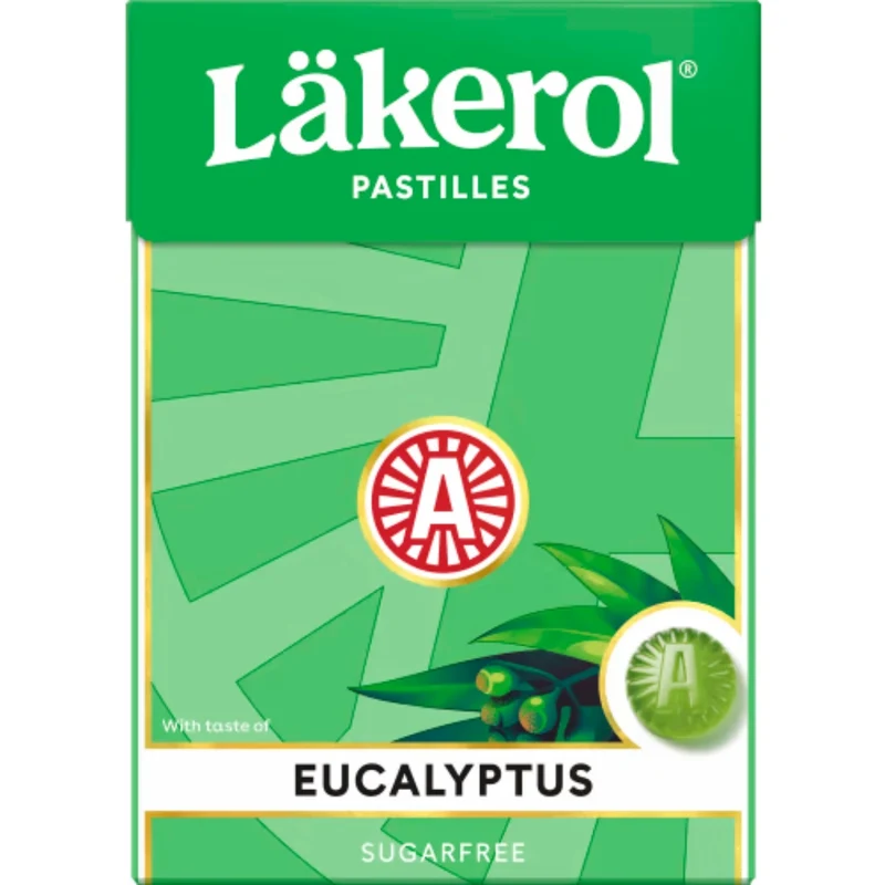 Läkerol Eucalyptus - Sugar-Free Eucalyptus-Flavored Pastilles 75g