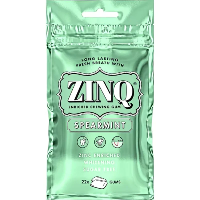 ZINQ Spearmint Tuggummi - Spearmint Chewing Gum with Zinc 31.5g
