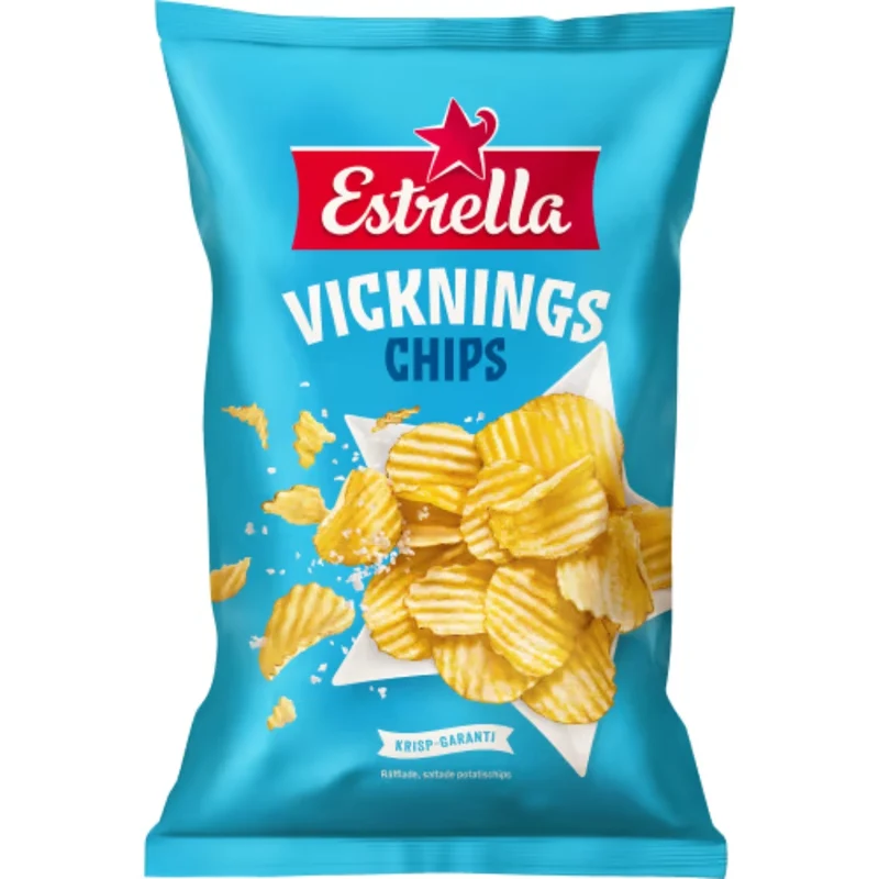 Estrella Vickningschips - Chips with a Light Saltiness 275g