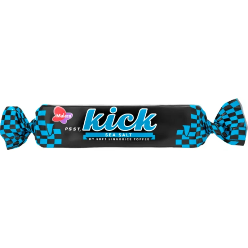 Malaco Kick Sea Salt Lakritskola - Licorice Toffee with Sea Salt 19g