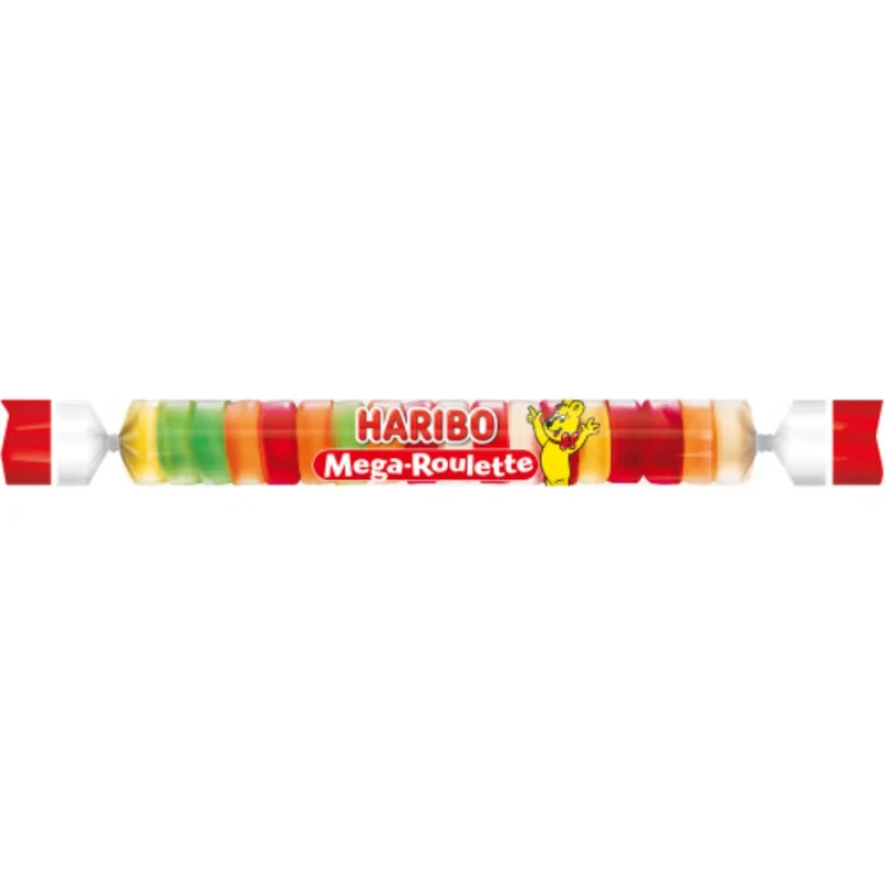Haribo Mega Roulette Fruit - Fruit-Flavored Wine Gums 45g