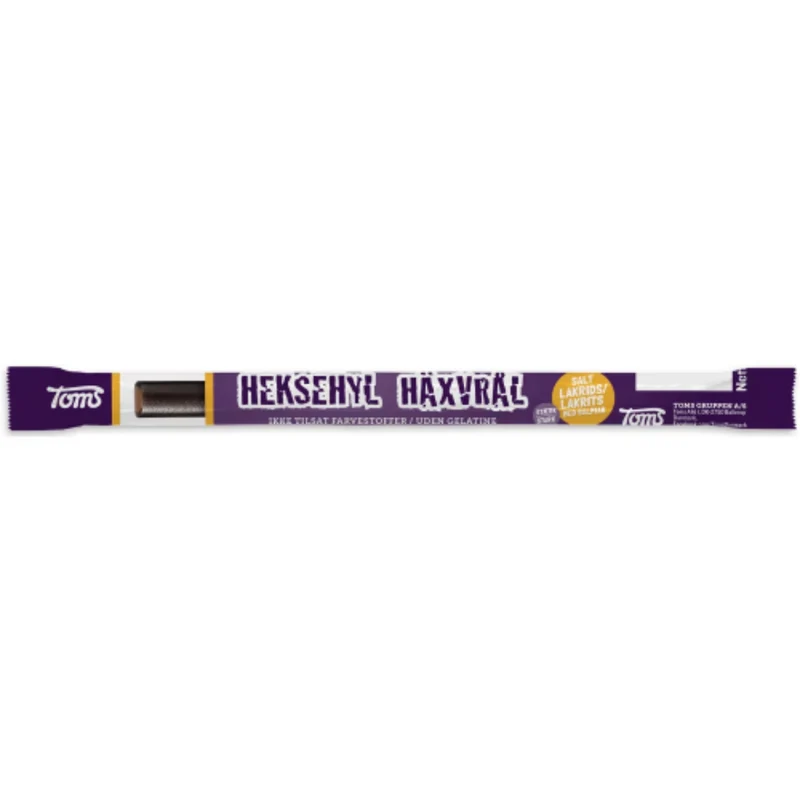 Toms Pingvinstång Haxvral - Salty Licorice flavor with Brown Salmiak filling 27g